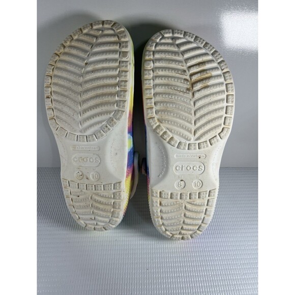 CROCS Classic Tie Dye Adult Clogs Men-8; Women-10 Casual Water Sandals Multi - Picture 5 of 6